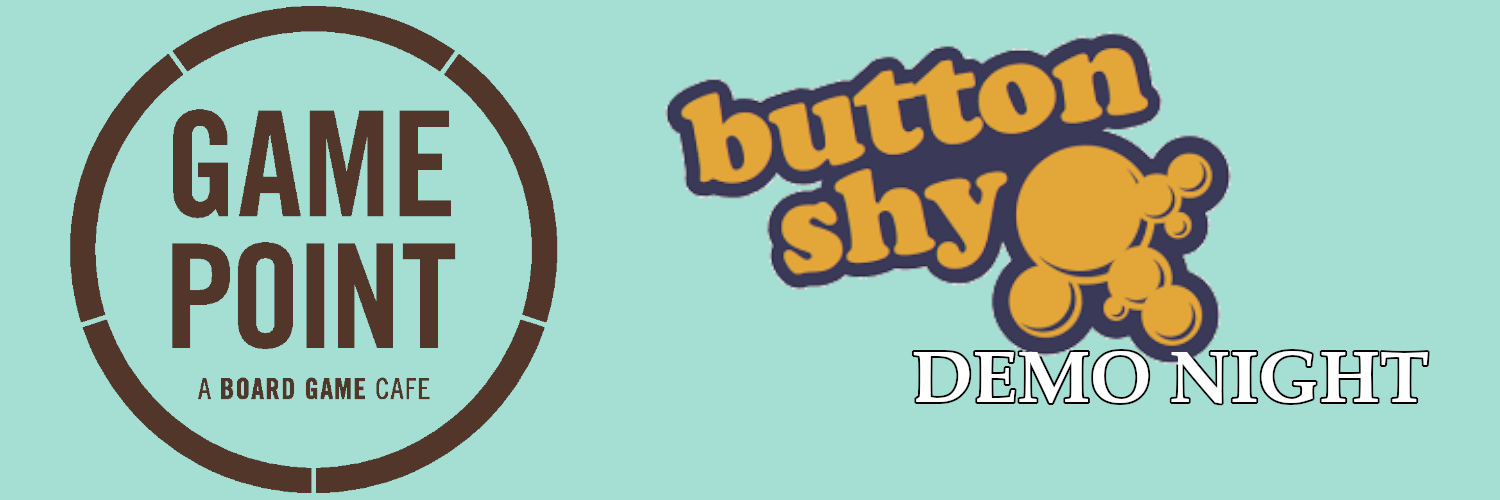 Game Point and Button Shy Games Logos and a Demo Night Title